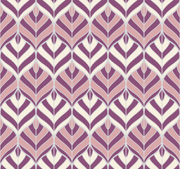 Leafs style geometric pattern. Seamless abstract geometric pattern. Ornament for fabric, packaging, Decorative print. Cloth design, wallpaper.