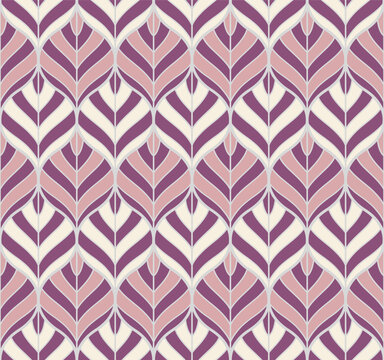 Leafs style geometric pattern. Seamless abstract geometric pattern. Ornament for fabric, packaging, Decorative print. Cloth design, wallpaper.