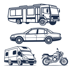 Various vehicles illustration