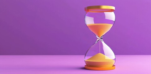 Features a transparent glass timer filled with shimmering gold particles for a unique aesthetic.