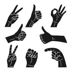 Hand gestures illustration