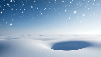 Snow falling on white sand dunes under blue sky snowflakes falling snow
