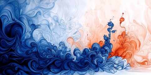 The beauty of ink in motion: droplets spread and mix artistically.
