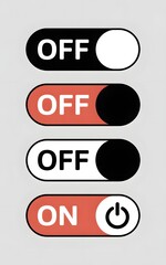 Switches with on and off positions for interface control