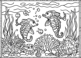 Engaging zentangle elements and doodles designed for adult coloring enthusiasts.