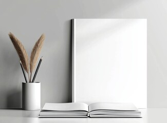 A single open magazine mockup presented against a bright white backdrop.