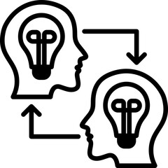 Knowledge Sharing mixed icon