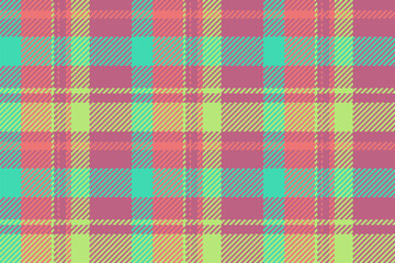 Micro seamless pattern plaid, discount fabric check texture. Glamour vector textile background tartan in pink and green colors.