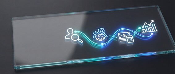 Data Analysis and Business Strategy: Futuristic Tech Interface