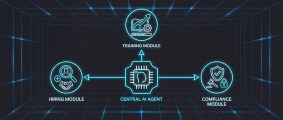 AI Agent for Business Modules: Training, Hiring, and Compliance on Futuristic Grid