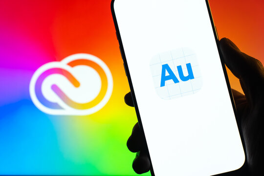 Adobe Audition beta logo is displayed on the screen of a smartphone, in Bangalore, India, on January 06, 2026