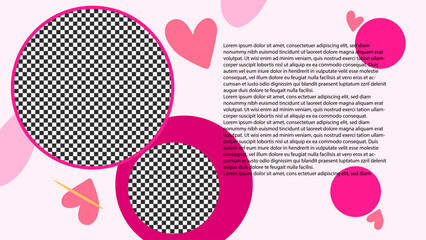 Pink Hearts Soft Pastel Valentine&rsquo;s Day Design Romantic Background. Suitable for Love Celebration, Cards, Posters, Social Media, and Holiday Design