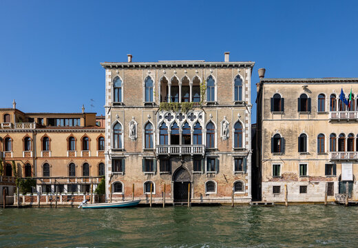 Loredan dell'Ambasciatore palace  at Grand canal in the Dorsoduro district of Venice, Italy.