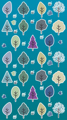 冬の季節のベクターイラスト　寒中見舞い