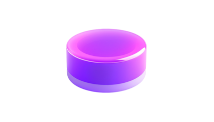 A glossy, purple, cylindrical object with a gradient on black
