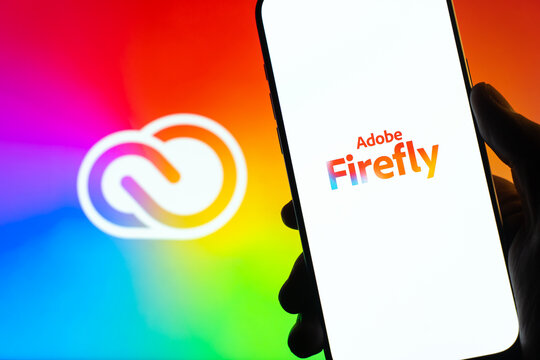 Adobe Firefly logo is displayed on the screen of a smartphone, in Bangalore, India, on January 06, 2026
