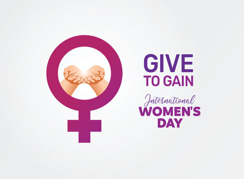  International women's day concept vector illustration. 2026 women's day campaign theme - #GiveToGain