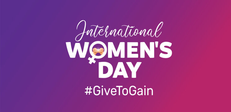  International women's day concept vector illustration. 2026 women's day campaign theme - #GiveToGain