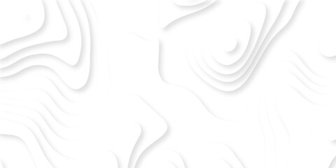 Pattern with lines the stylized height of the topographic map contour in lines and contours isolated on layers. White topography curve lines map isolated on white background. © armans