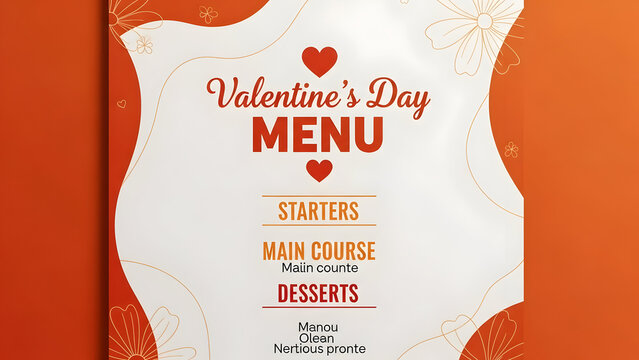 Valentine's day restaurant menu - Powered by Adobe