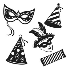 Mardi gras celebration icons © ADOBE