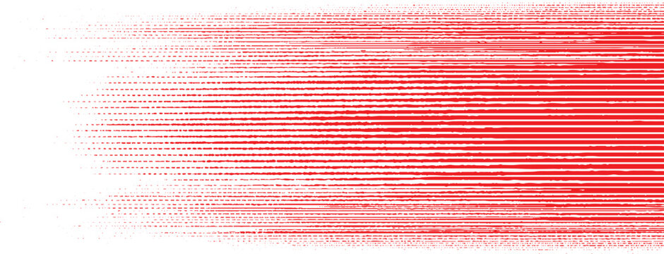 Red horizontal lines and dots pattern on white background 1