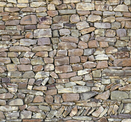 Obraz premium Textured vintage-style wall made of decorative mountain stone