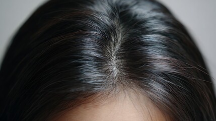 Hair Parting Close-up / 髪の分け目のクローズアップ