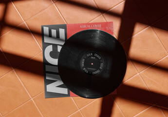 Mockup Of Customized Lp Cover And Vinyl