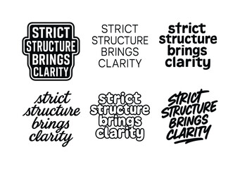 Harmonious Lettering Grid. Strict structure brings clarity. Set lettering. harmonious lettering variations of the same emblematic concept, each with different