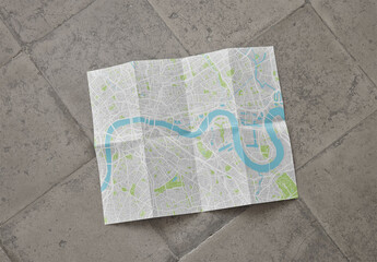 Mockup Of Customized Paper Folded Multiple Times