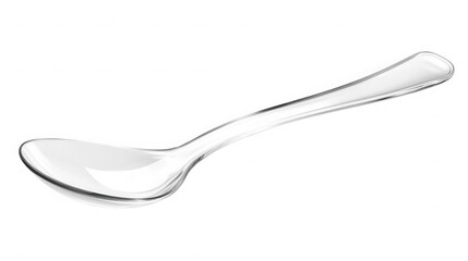 Silver spoon isolated on transparent background