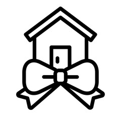 부동산 아웃라인 아이콘. 추천 매물