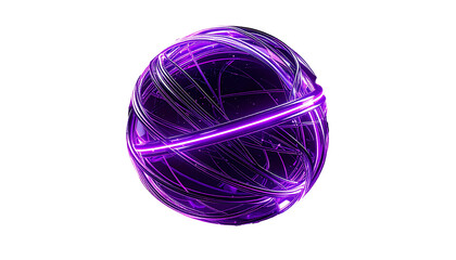 Purple orb with glowing lines and a sleek, futuristic design