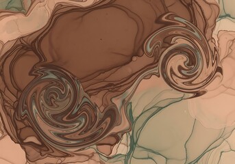 Swirling chocolate dreamscape