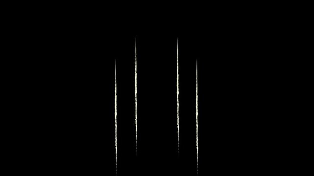 Animated tiger paw. cartoon paw animation. 