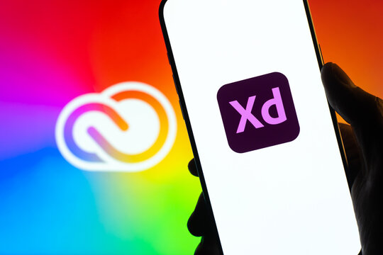 Adobe XD logo is displayed on the screen of a smartphone, in Bangalore, India, on January 06, 2026
