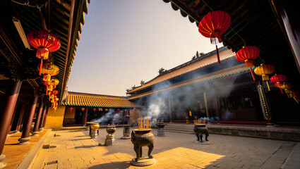 A crowd of people walking through a busy London street at night past architecture and shopping buildings during a business travel holiday in the city Chinese New Year
