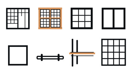 Modern window design collection featuring minimalist and grid patterns