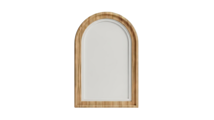 Arched Wood Frame with White Insert