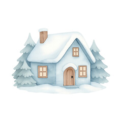 Frosty Winter Watercolor Clipart Bundle