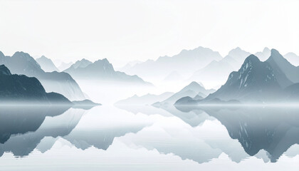 Surreal Misty Landscape Between Dream and Reality with Soft Light, AI generated