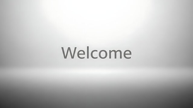 A bright and welcoming background with the word welcome in the center