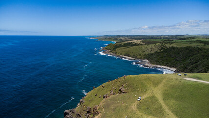 Aerial view of the coast