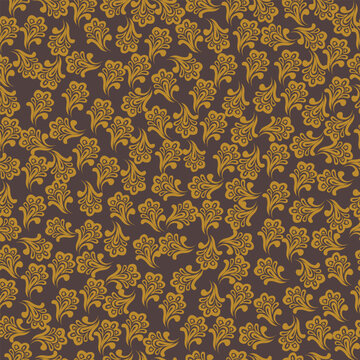 gold Demark floral seamless Perfect for textiles, wallpapers, packaging, home attern with a rich vintage 