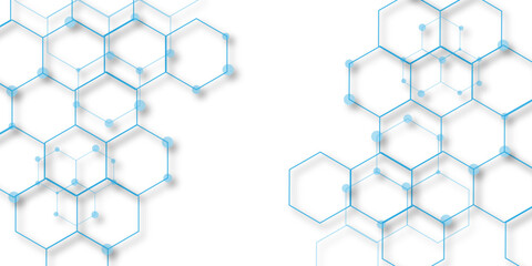 Naklejka premium abstract geometric blue texture background. blue hexagon 3D background texture. 3d rendering illustration. Clear pattern abstract background hexagon .Futuristic abstract banner. 