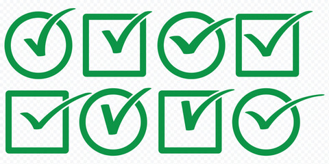 check mark icons. green check mark and red cross mark icon set. green tick and red x. symbols of approval and Decline, verified icon, social media account verify icons. tick symbol verification sign .