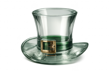 Glass Leprechaun Hat illustration with transparent background effect.