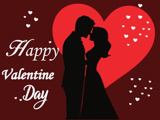 Valentine&rsquo;s day romantic couple surrounded by shining particles and star lights, vector design