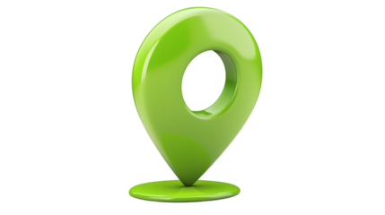 Green pointer 3D render icon isolated on white background